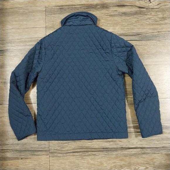 Lands End Navy Blue Quilted Jacket Coat Kids Size Small Lightweight Lined Jacket - Picture 3 of 5